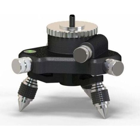 Adaptateur de nivellement laser – Base rotative à 360° pour la connexion d'un trépied de nivellement laser linéaire, base de trépied pivotante pour adaptateurs de nivellement de 6,35 mm et 5/8". (1/5)