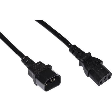 Link Accessori LKIEC18 Stromkabel Schwarz 1,8 m C14-Koppler C13-Koppler
