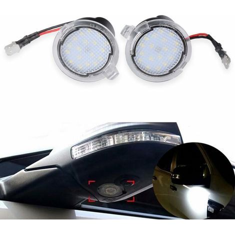 Stück LED Front-Unterspiegelleuchten Rückspiegelleuchten Auto-Seitenspiegel-Einstiegsleuchten Auto-Begrüßungslicht 12V - Weiß [Energieklasse A+] (1/5)