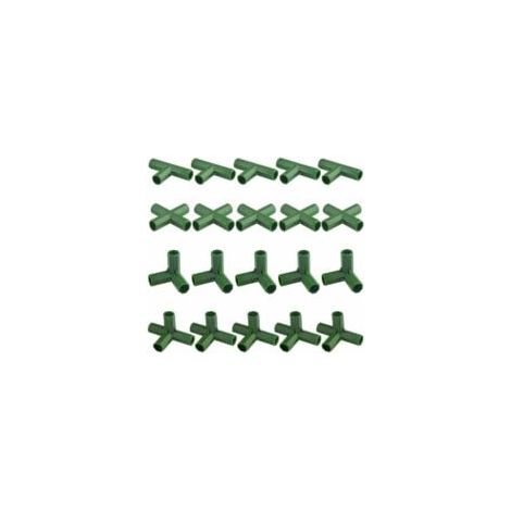 Trimec – Lot de 20 connecteurs de cadre de jardinage 11 mm – Matériau PP durable – Pour serres et plantes grimpantes – Assemblage rapide et facile