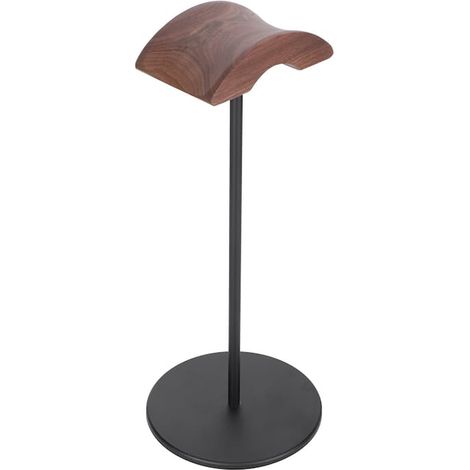 Support casque audio en aluminium noir, dimensions 9,6 x 11,8 x 28 cm, présentoir casque pour bureau et gamer (1/5)