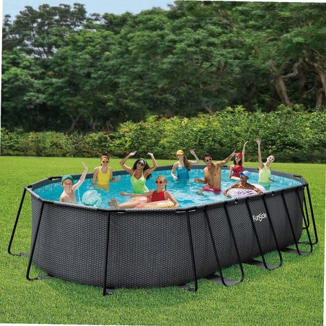 Piscine tubulaire ovale Oasis Designer™ Funsicle Dark 6,10 x 3,66 x 1,22m