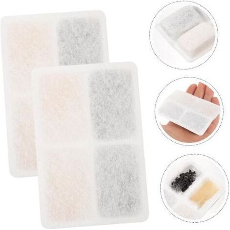 12 pièces Filtre Actif pour Fontaine à Eau Chat Lot Filtration des Impuretés et Poils Compatible Distributeurs Eau pour Animaux Installation Facile et Entretien Pratique