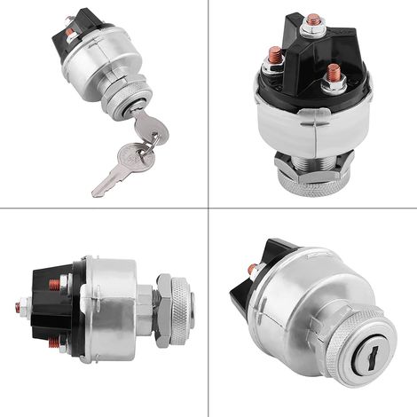 Contacteur d'allumage universel avec 2 clés pour voiture camion remorque (1/5)
