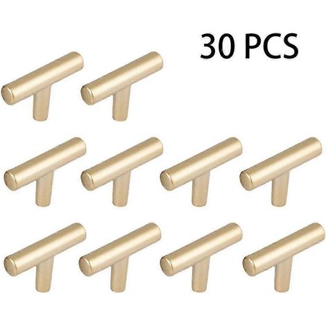 Set mit 30 5 cm langen Küchenschrankgriffen aus sandgoldener Zinklegierung, moderner minimalistischer Schranktürgriff, Türgriff (1/4)