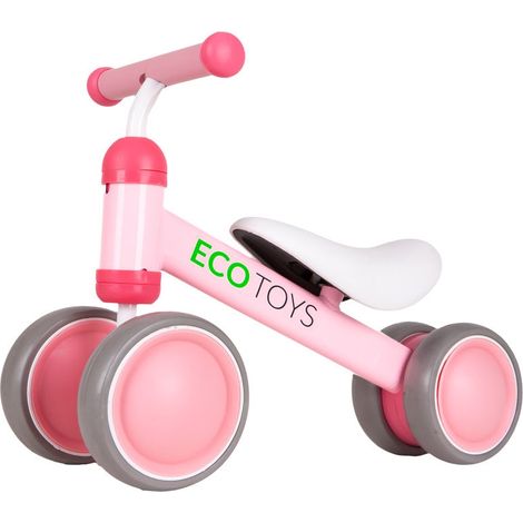 Bicicleta de equilibrio, bicicleta estática, mini bicicleta para niños, rosa ECOTOYS