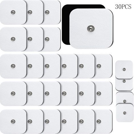 30 électrodes auto-adhésives de 1 cm pour appareils de neurostimulation électrique transcutanée (TENS) et physiothérapie (1/5)