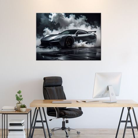 Wandbild Grauer Sportwagen 60x40 (1/4)