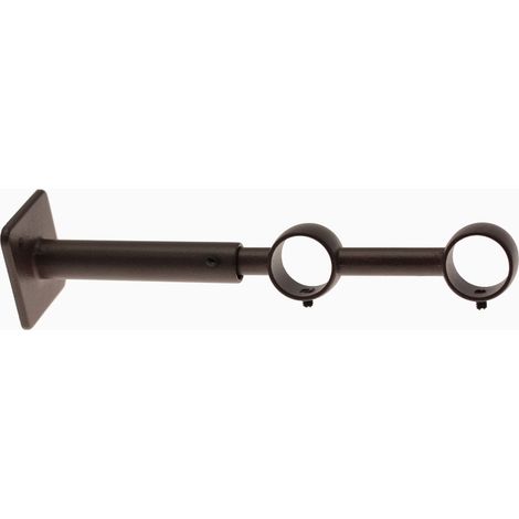 Support mural double réglable – Métal rouille sablé – Longueur 10/19CM et 15/24CM – Diamètre 20mm – Fixation solide et durable – Ateliers 28