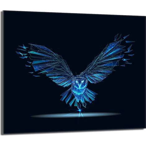 Placa de protección de estufa de vidrio 60x52 Pájaro (1/5)