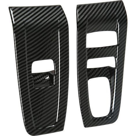 2 pièces Cache de panneau de commande de lève-vitre de voiture, garniture de remplacement pour panneau de lève-vitre style fibre de carbone pour Subaru BRZ (1/5)