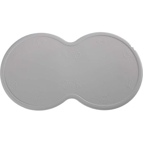 Tapis de table imperméables et antidérapants pour chiens et chats - 48 x 27 cm (gris) (1/5)