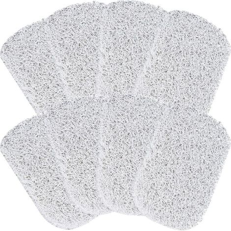 8Pcs Tampon économiseur de Savon Blanc,Tampon Porte-Savon pour Douche,Porte-Savon Auto-drainant,Coussinets de Levage pour Savon pour la Douche,la Cuisine, la Salle de Bain