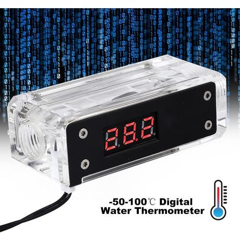 Präzises digitales Wasserthermometer (50–100 °C) mit roter Anzeige zur Echtzeit-Temperaturüberwachung von Flüssigkeiten