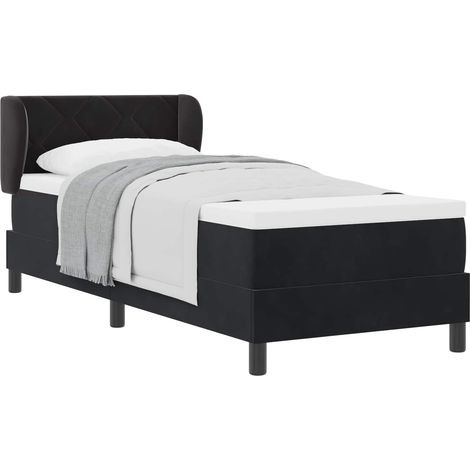 Maison Exclusive - Boxspringbett mit Kopfteil Schwarz 80 x 200 cm