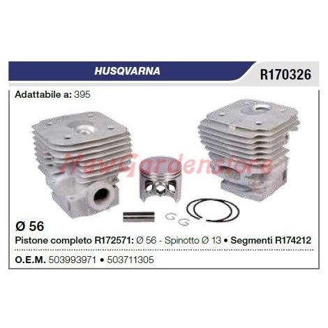 Cilindro pistone segmenti HUSQVARNA motosega 395 R170326