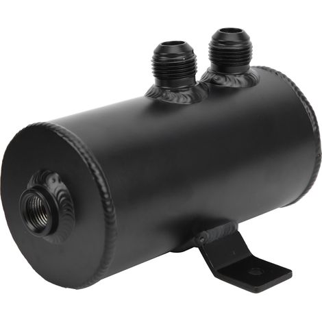 Bidon d'huile avec filtre et vanne de vidange 10 AN universel à chicanes, 2 ports, aluminium, 750 ml, noir (1/5)