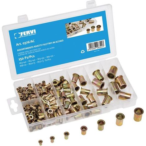 Rivets serie 150 avec inserts filetes en acier m3 - m12 0376/ac