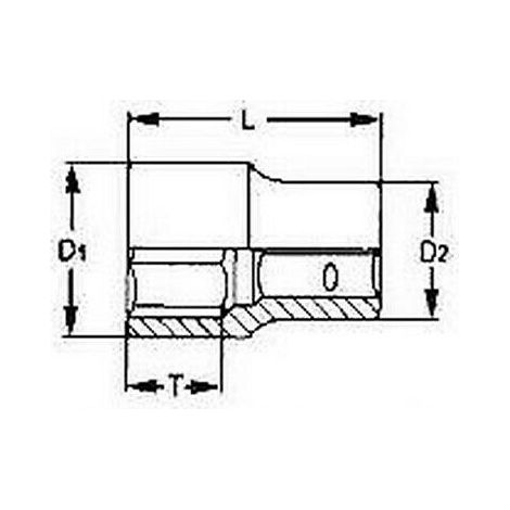 Douilles à chocs, 1/4, 8mm  TENGTOOLS 960508-C 132430307 (1/2)