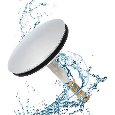 Full Copper Bath Plug Tub Water Release Plunger Tub Cover Rotary Switch Stopper Cap Head Tub Accessories (1/3)
