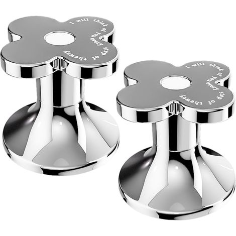 Lot de 2 boutons poussoirs de rechange pour chasse d'eau en forme de fleur (1/5)