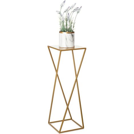 Portafiori moderno in oro da 70 cm