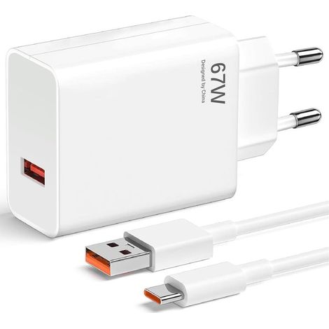 67W Chargeur Rapide USB pour Redmi Note 15 14 13 12 11 10 Pro 5G,Chargeur Turbo avec 6A Câble USB C pour Xiaomi Redmi 14/13/12/11 Ultra/12 Lite/12X,Poco M6 X6 X5 X4 Pro,13/13 lite/12 (1/5)