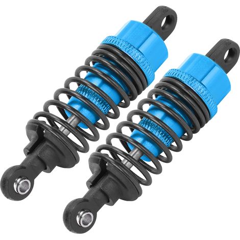 Amortisseur RC 70mm réglable en métal avec ressort bleu, pour Traxxas Slash 2WD, pièce de rechange voiture télécommandée. (1/5)