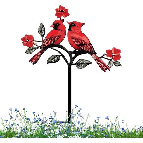 Gartenpfosten Vogelmuster Outdoor Kunstdekoration Metall