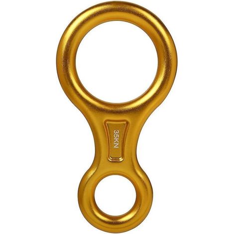 Achterförmiger Abseilring aus Aluminium zum Klettern und Abseilen – Hochleistungs-Abseilring mit 35 kN Tragkraft für Klettern, Rettungseinsätze und Outdoor-Aktivitäten (1/5)