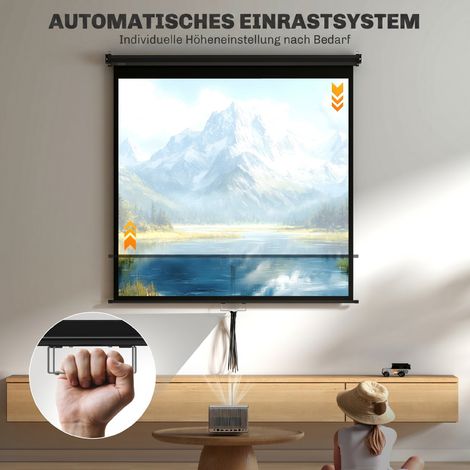 Toile de projection 152 x 152 cm 85 pouces 1:1 HD 4K pour home cinéma présentations professionnelles (1/5)