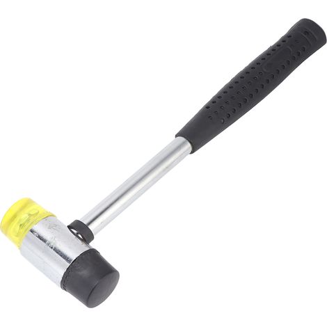 Marteau en caoutchouc à double face, manche en acier, outil manuel pour installation et réparation, Φ40 mm x 300 mm (1/5)