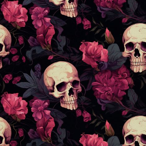 Tela decorativa para exteriores Oxford - Motivo de calavera I DX4110 (1/5)