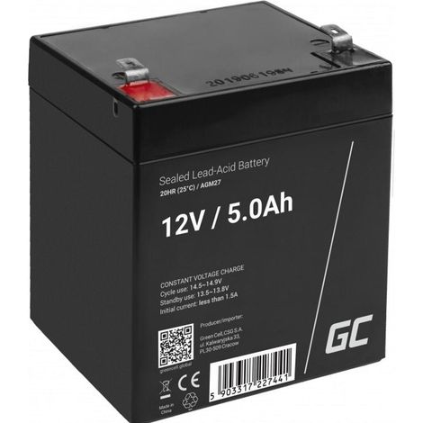 Green cell agm vrla 12v 5ah wartungsfreie batterie fur alarmanlagen registrierkassen spielzeug