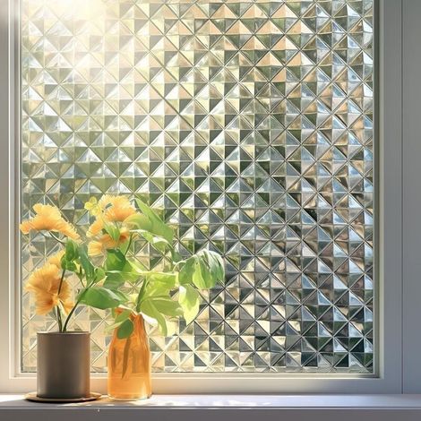 (45 x 200 cm) Sichtschutzfolie, Verdunkelungsfolie, elektrostatische Fensterfolie, blickdichte Fensterfolie, UV-Schutz, geeignet für Büroräume (1/4)