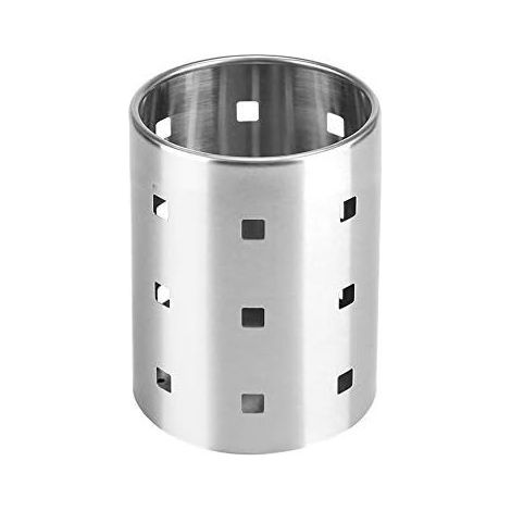 Egouttoir à Couverts en Acier Inoxydable Porte-ustensiles de Cuisine Paniers à Couverts Organiseurs Support de Rangement Rond pour Cuillères Couteaux Fourchettes Cadeau Noël pour Femme Maman (M) (1/5)