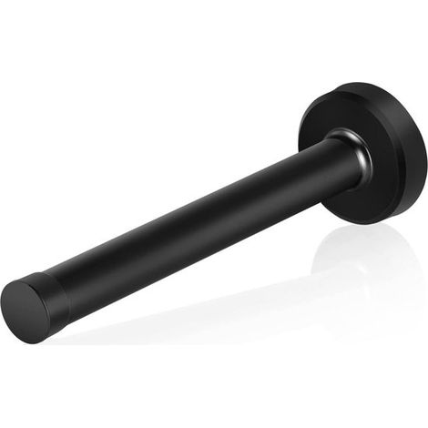 Fermaporta a parete nero，lungo 150 mm，fermaporta resistente in acciaio inox con punta in gomma fonoassorbente，1 pezzo (1/5)