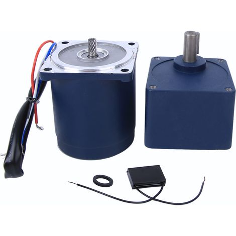 Moteur à engrenages 220V AC monophasé 25W avec réducteur 50K, boîte de vitesses intégrée, condensateur inclus, usage industriel et bricolage (1/5)