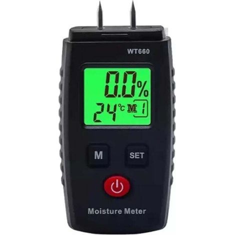 [JAMAIS UTILISÉ] HumidimèTre pour Bois, DéTecteur D'Humidité NuméRique à Broche, DéTecteur de Fuite D', HumidimèTre Portable pour Bois de Construction, Murs,de (1/4)
