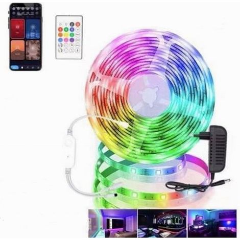 Trade Shop - Striscia Led Digitale Intelligente Wifi Kit 3mt 10w Sincronizzazione Musica Xz-d033 - (1/2)