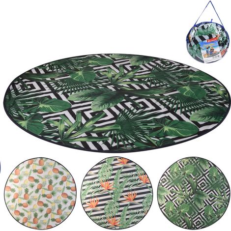 Esterilla de playa redonda para picnic, 138 cm