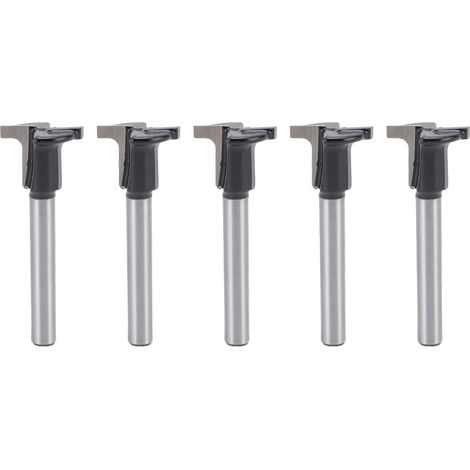 Mèche de routeur à cintrer à Arc en carbure cémenté Type T 2 en 1 pour porte de placard en bois 5 pièces (1/5)