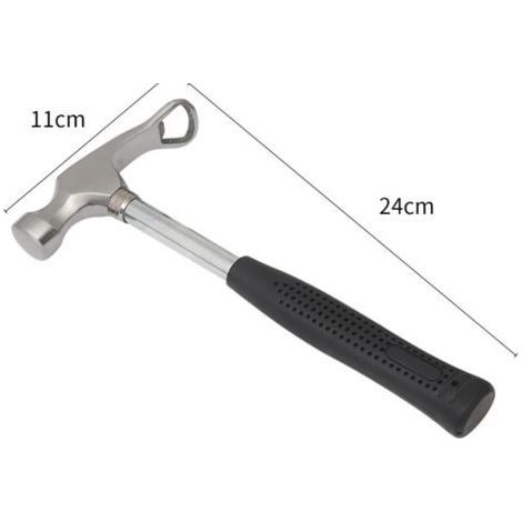 Partyhammer mit Flaschenöffner und Folienheber, ideal als Geschenk für Männer, mit Gummigriff (1/2)