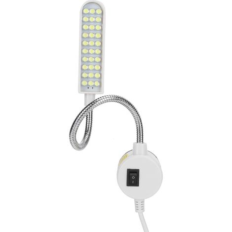 Lampe LED Multifonctionnelle 30 Perles pour Machine à Coudre, Bras Flexible Col de Cygne, Base Magnétique, 2W, 400lm, AC110-230V, Prise UE (1/5)