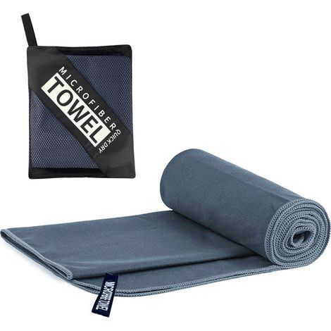 1 serviette de plage en microfibre, 40 x 80 cm, séchage rapide, ultra-légère, compacte, pour voyage sport et plein air (1/5)
