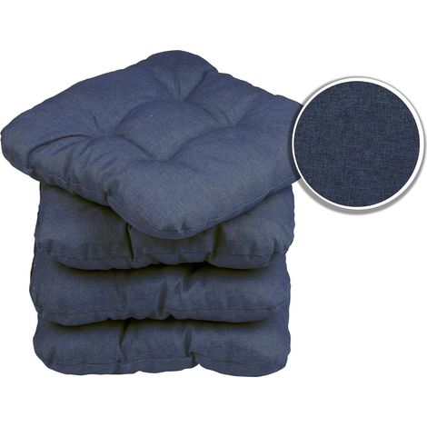 4er Set Stuhlkissen 45x45 cm Bequeme 8cm Polsterauflage Auflage für Stühle/Bänke in Haus und Garten Sitzkissen Sitzauflage Gartenkissen viele Farben zur Auswahl (1/5)
