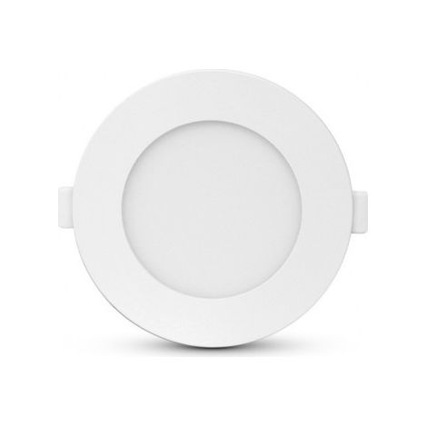 Plafón redondo de policarbonato blanco empotrado SLIMY ECO Ø128mm - 4000K Blanco neutro - 6W - 420Lm (1/4)