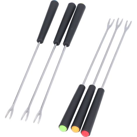 Ej.Life Fondue Gabeln set 6 Stück, Edelstahl Fondue Gabel Obst Schokolade, Fonduebesteck für Kuchen, Schokolade, Früchte (1/5)
