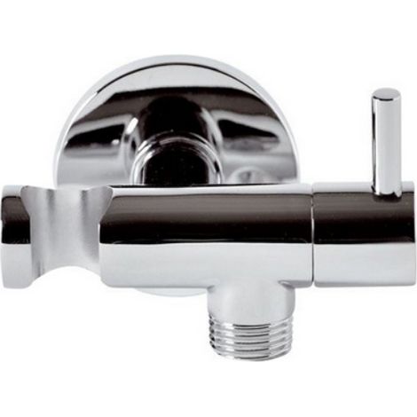 RUBINETTO D'ARRESTO MINIMAL CON SUPPORTO  DOCCIA Cromo REMER