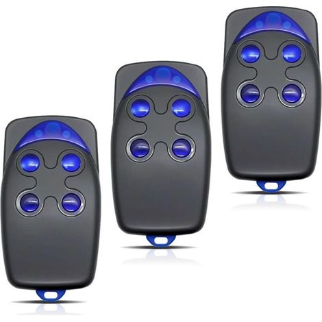 433MHz Telecommande Portail Compatible avec FLO4-RS, 4 Canaux télécommande Porte de Garage pour FLO4,Lot de 3 Porte de Garage Distance de Transmission de 50 à 150 M (1/5)